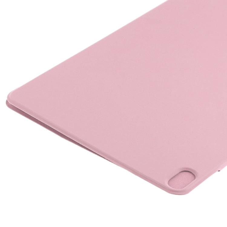 For iPad Air 11 2024 Double-sided Clip Fixed Buckle Magnetic PU Leather Smart Tablet Case(Light Pink) - iPad Air 11 2024 Cases by buy2fix | Online Shopping UK | buy2fix