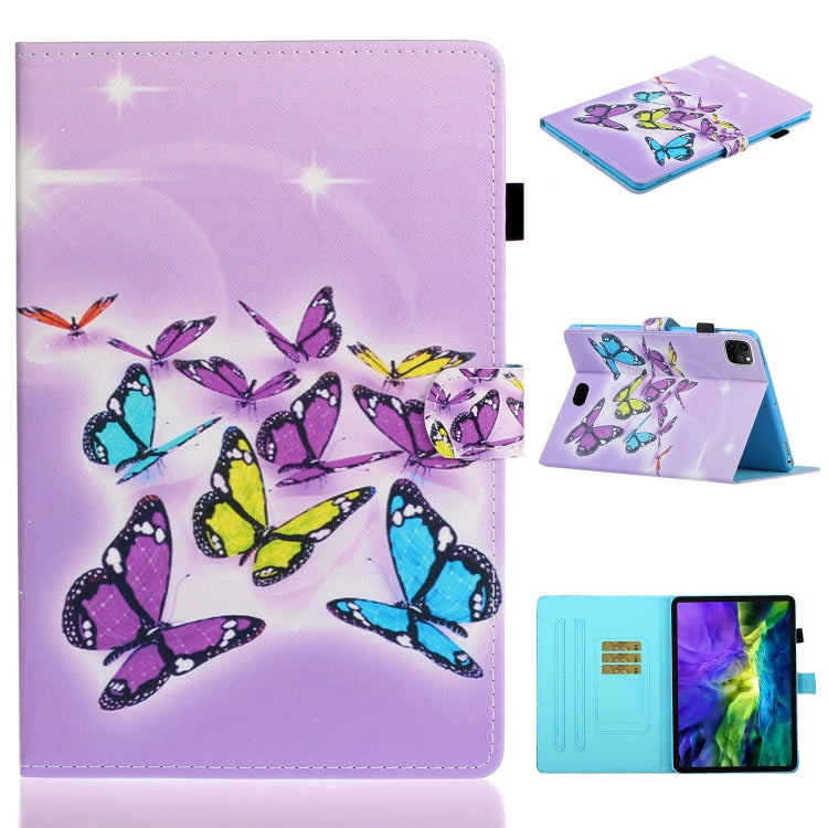 For iPad Pro 11 2024 Coloured Drawing Stitching Smart Leather Tablet Case(Butterflies) - iPad Pro 11 2024 Cases by buy2fix | Online Shopping UK | buy2fix