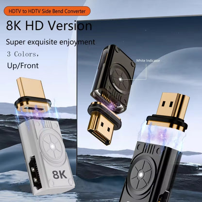 8K 60Hz HDTV to HDTV Side Bend Magnetic Converter(Black Right Bend) - Converter by buy2fix | Online Shopping UK | buy2fix