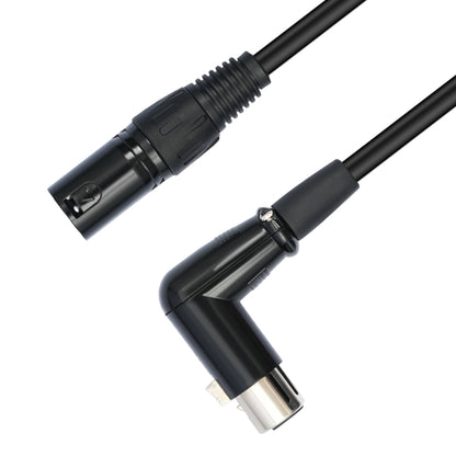 XK041L XLR 3pin Straight Male to Elbow Female Audio Cable, Length:2m(Black) - Microphone Audio Cable & Connector by buy2fix | Online Shopping UK | buy2fix