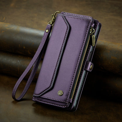 For Samsung Galaxy S20 Ultra CaseMe C36 Card Slots Zipper Wallet RFID Anti-theft Leather Phone Case(Purple) - Galaxy Phone Cases by CaseMe | Online Shopping UK | buy2fix