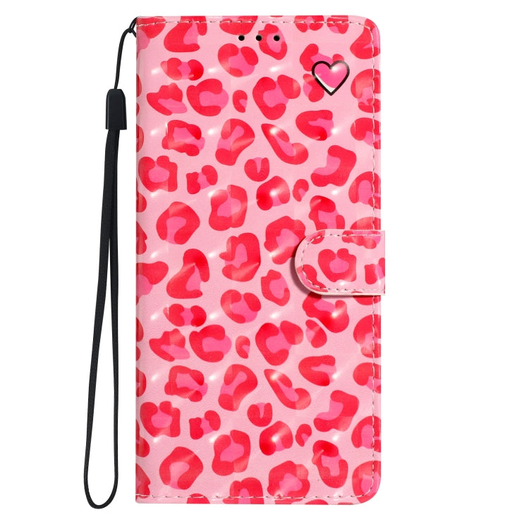 For iPhone 16 Plus 3D Pattern Leather Phone Case(Pink Leopard Print) - iPhone 16 Plus Cases by buy2fix | Online Shopping UK | buy2fix