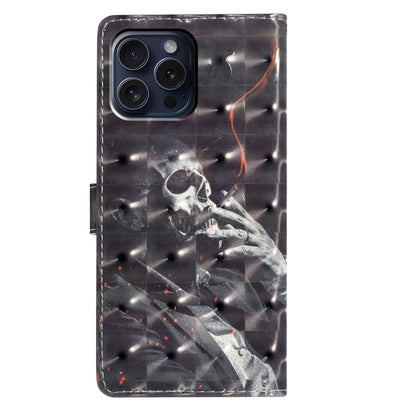 For iPhone 16 Pro Max 3D Pattern Leather Phone Case(Skull) - iPhone 16 Pro Max Cases by buy2fix | Online Shopping UK | buy2fix