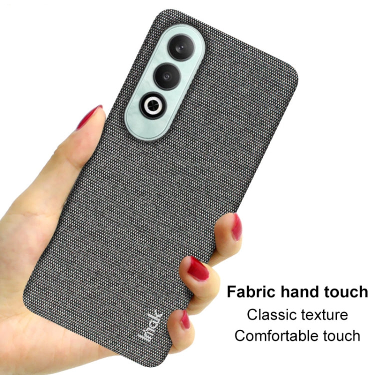 For OPPO K12 5G imak Ruiyi Series Cloth Texture PU + PC Phone Case(Black) - OPPO Cases by imak | Online Shopping UK | buy2fix
