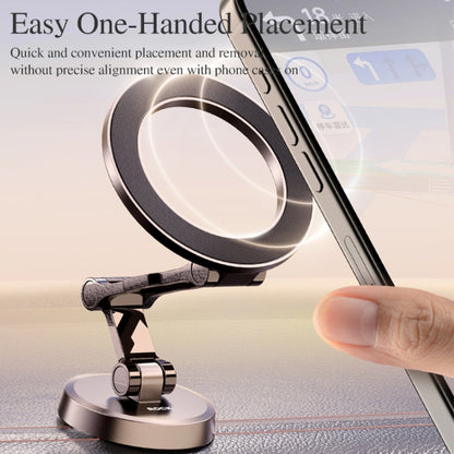 ROCK RAM0037 Car Magnetic Foldable Phone Holder(Black) - Car Holders by ROCK | Online Shopping UK | buy2fix