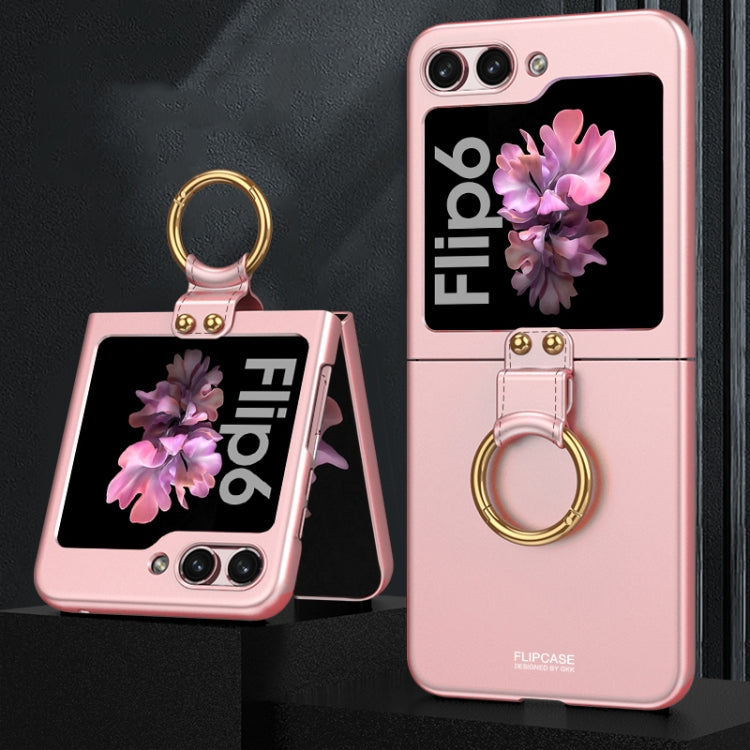 For Samsung Galaxy Z Flip6 GKK Ultra-thin PC Full Coverage Phone Case with Ring Holder(Pink) - Galaxy Z Flip6 5G Cases by GKK | Online Shopping UK | buy2fix