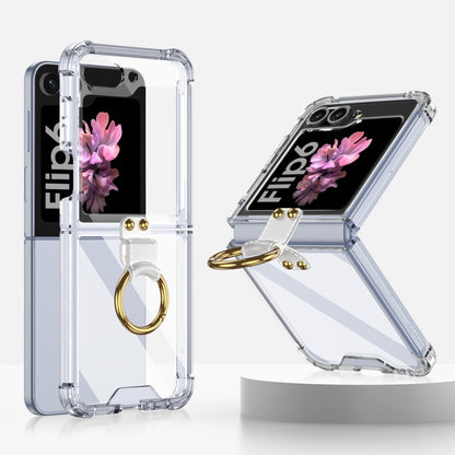 For Samsung Galaxy Z Flip6 GKK Airbag Ring Full Coverage Phone Case(Transparent) - Galaxy Z Flip6 5G Cases by GKK | Online Shopping UK | buy2fix