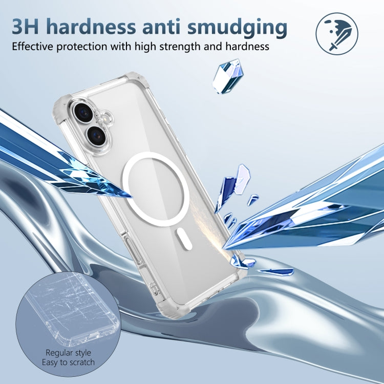 For iPhone 16 Plus Transparent MagSafe Magnetic Phone Case(Transparent) - iPhone 16 Plus Cases by buy2fix | Online Shopping UK | buy2fix