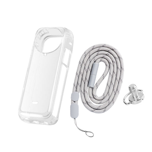 For Insta360 X4 Clear 1.5mm Soft TPU Protective Case With Neck Strap(Transperant) - Case & Bags by buy2fix | Online Shopping UK | buy2fix