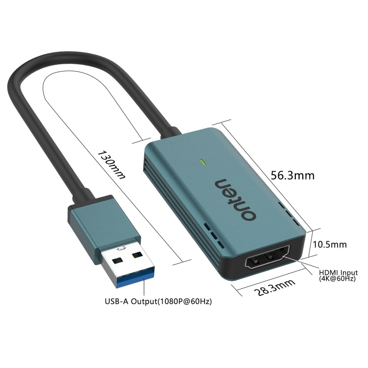 Onten US331 USB Video Capture Card, Length:1.3m(Green) - Video Capture Solutions by Onten | Online Shopping UK | buy2fix