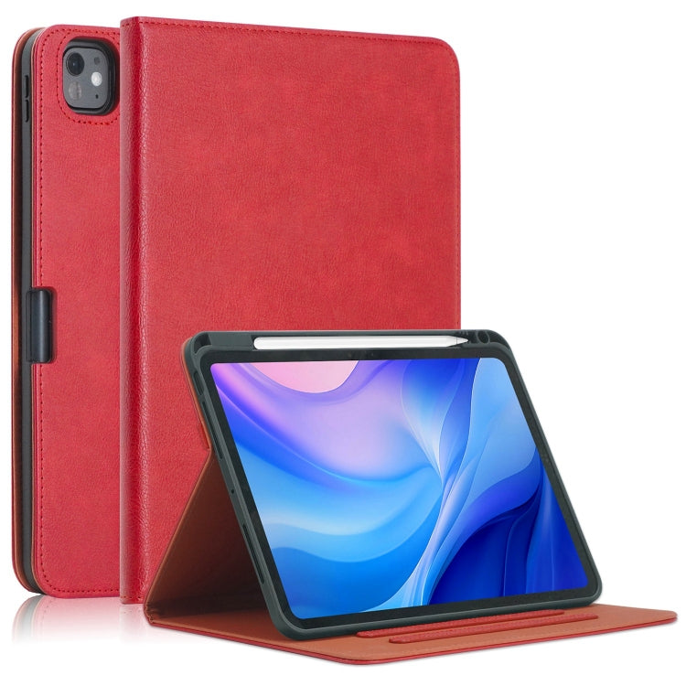 For iPad Pro 11 2024 Front Stand Smart TPU Leather Tablet Case(Red) - iPad Pro 11 2024 Cases by buy2fix | Online Shopping UK | buy2fix