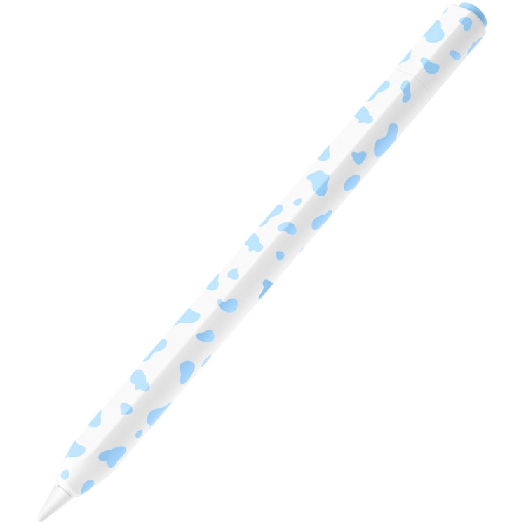 For Apple Pencil USB-C Cow Pattern Stylus Silicone Protective Cover(Blue) - Pencil Accessories by buy2fix | Online Shopping UK | buy2fix