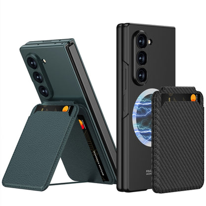 For Samsung Galaxy Z Fold6 GKK Integrated Magsafe Detachable Card Slot Phone Case(Carbon Fiber) - Galaxy Z Fold6 5G Cases by GKK | Online Shopping UK | buy2fix