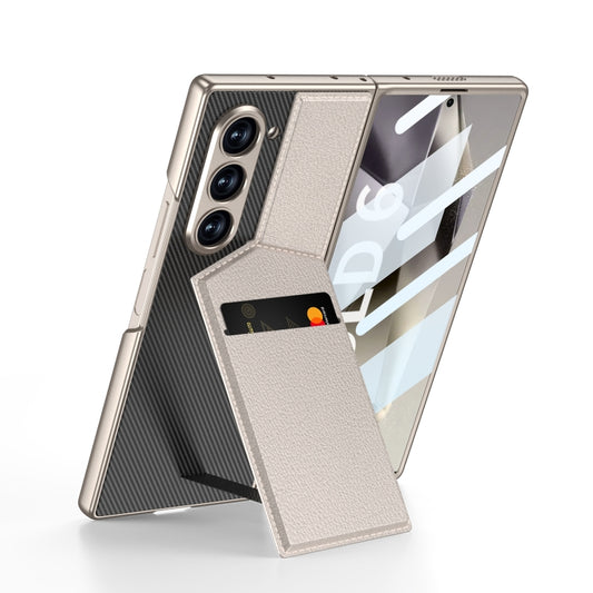 For Samsung Galaxy Z Fold6 GKK Integrated Rotor Bracket Recessed Card Bag Phone Case(Titanium Grey) - Galaxy Z Fold6 5G Cases by GKK | Online Shopping UK | buy2fix