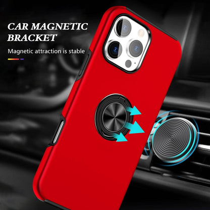 For iPhone 16 Pro Magnetic Ring Holder Phone Case(Red) - iPhone 16 Pro Cases by buy2fix | Online Shopping UK | buy2fix