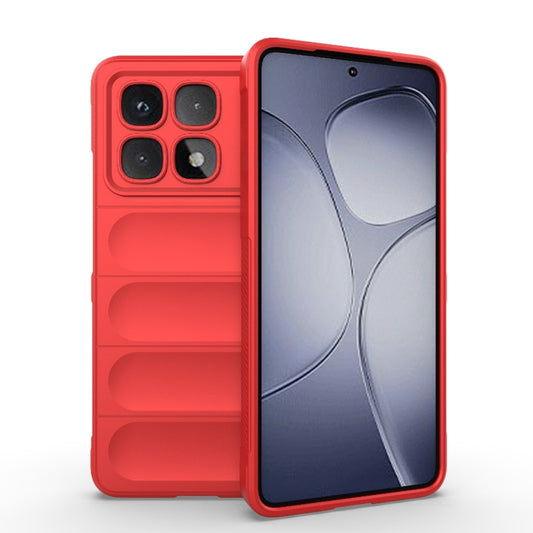 For Redmi K70 Ultra Global Magic Shield TPU + Flannel Phone Case(Red) - Xiaomi Cases by buy2fix | Online Shopping UK | buy2fix