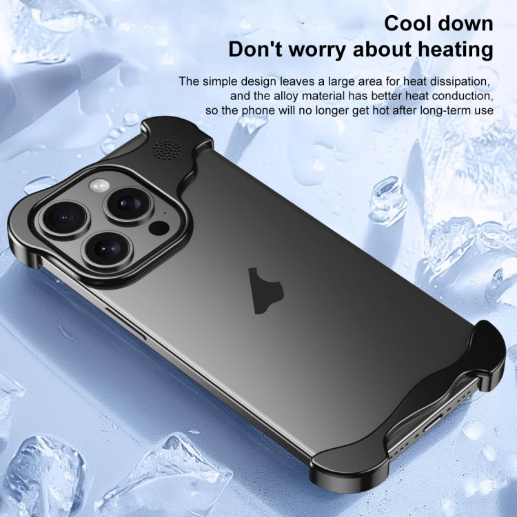 For iPhone 15 Aromatherapy Alloy Frameless Phone Case(Blue) - iPhone 15 Cases by buy2fix | Online Shopping UK | buy2fix