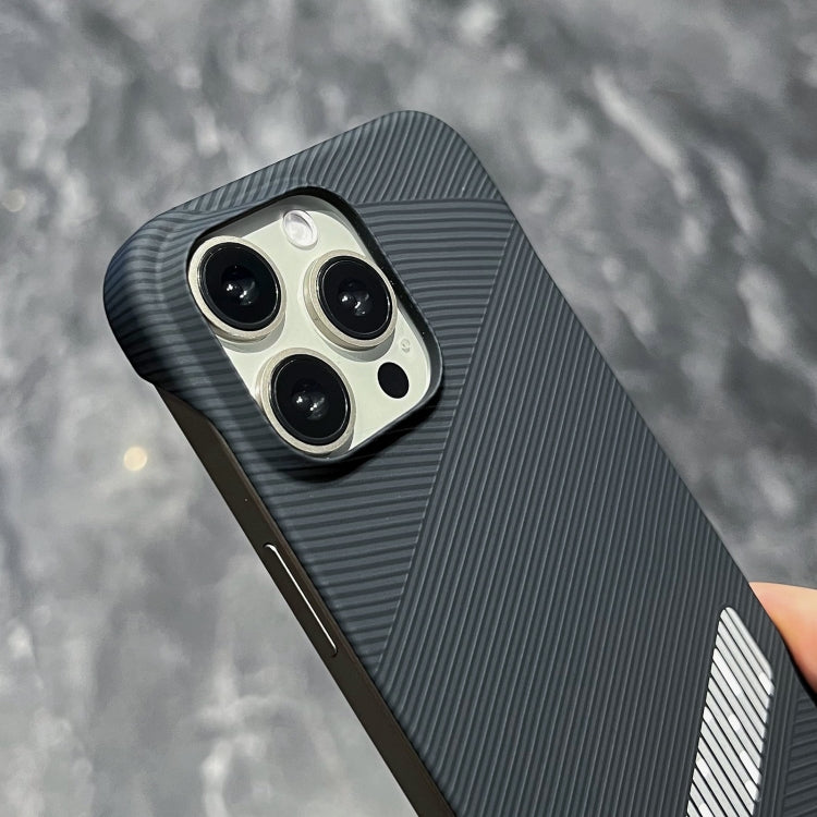 For iPhone 15 Pro Carbon Fiber Frameless Cooling Phone Case(Silver) - iPhone 15 Pro Cases by buy2fix | Online Shopping UK | buy2fix