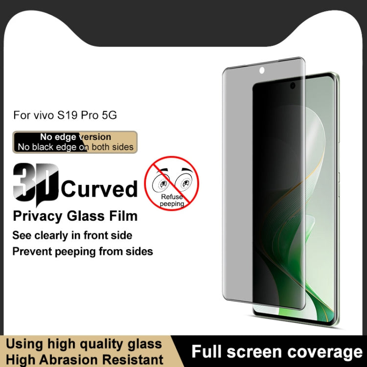 For vivo S19 Pro / V40 imak 3D Curved Privacy Full Screen Tempered Glass Film - vivo Tempered Glass by imak | Online Shopping UK | buy2fix