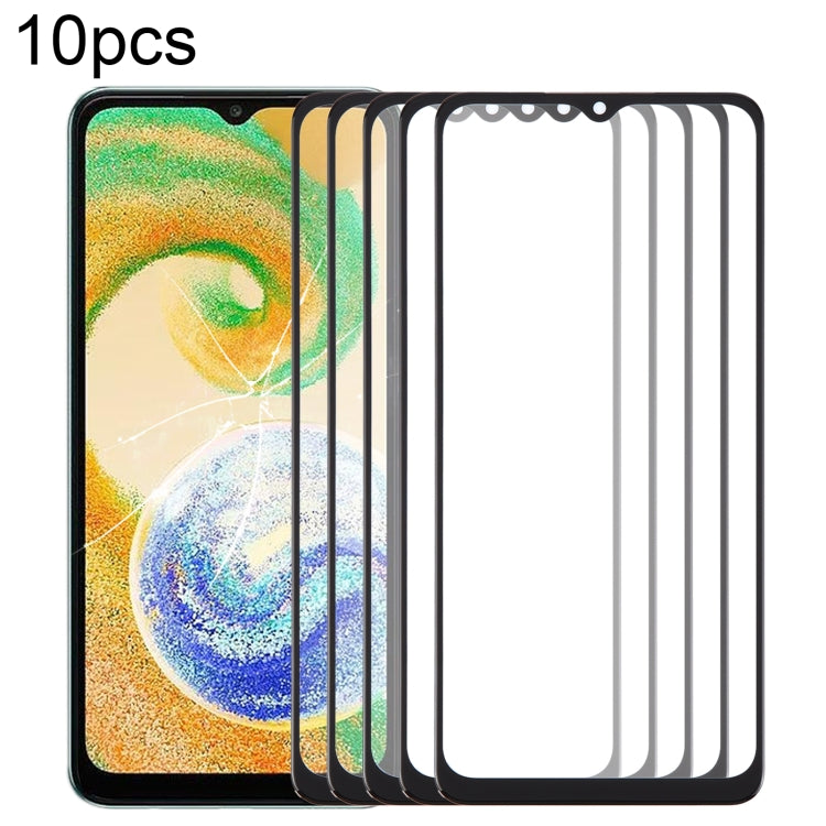 For Samsung Galaxy A04s SM-A047F 10pcs Front Screen Outer Glass Lens with OCA Optically Clear Adhesive - Outer Glass Lens by buy2fix | Online Shopping UK | buy2fix