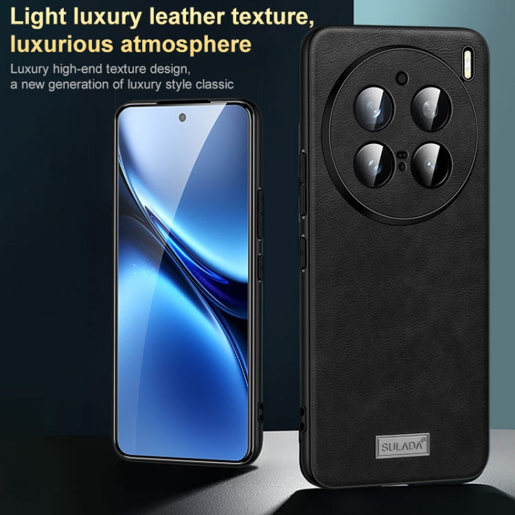 For vivo X100 Ultra SULADA Shockproof TPU + Handmade Leather Phone Case(Brown) - vivo Cases by SULADA | Online Shopping UK | buy2fix