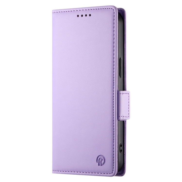 For iPhone 16 Pro Side Buckle Magnetic Frosted Leather Phone Case(Purple) - iPhone 16 Pro Cases by buy2fix | Online Shopping UK | buy2fix