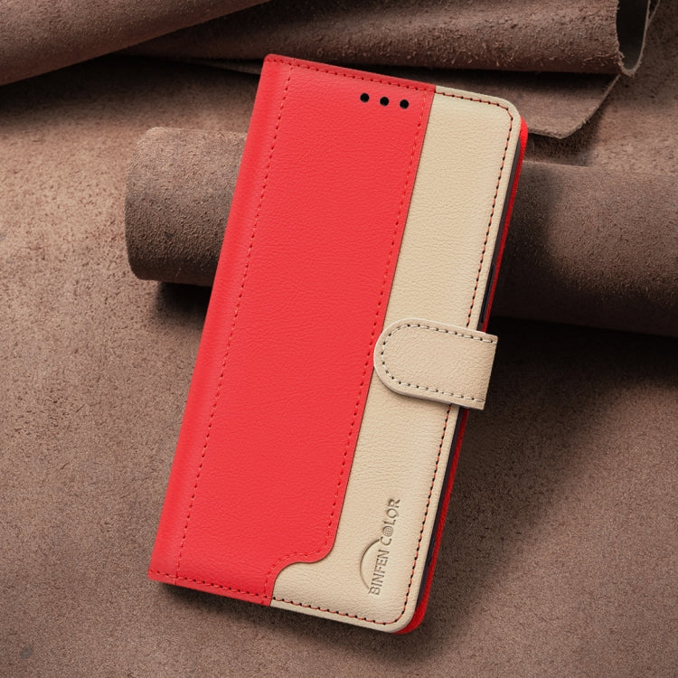 For iPhone 16 Color Matching RFID Anti-theft Leather Phone Case(Red) - iPhone 16 Cases by buy2fix | Online Shopping UK | buy2fix