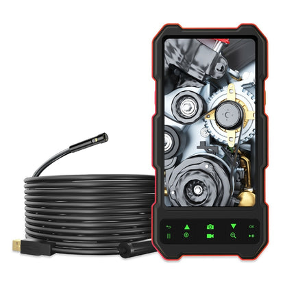 T21 4.5 inch IPS Color Screen 7.9mm Dual Camera Split Hard Cable Industrial Endoscope, Length:2m(Black Red) -  by buy2fix | Online Shopping UK | buy2fix