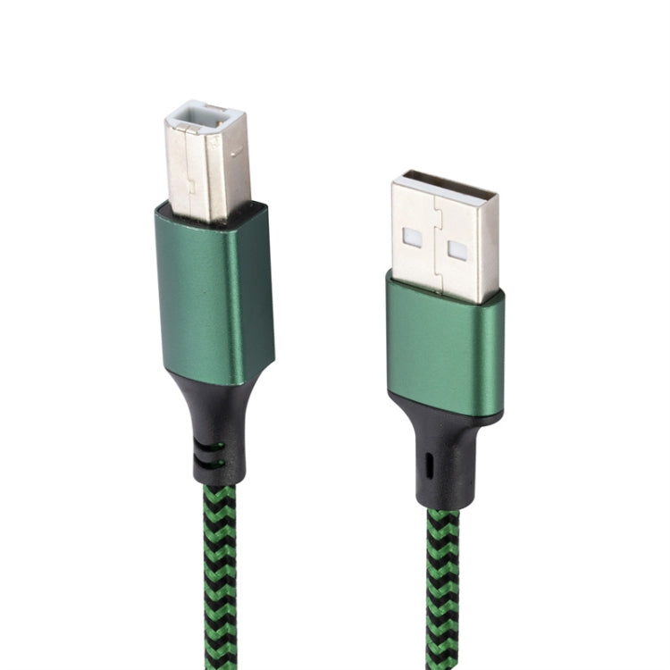 USB 2.0 to Square Port A/B Printer Adapter Cable, Length:3m(Green) - USB Cable by buy2fix | Online Shopping UK | buy2fix