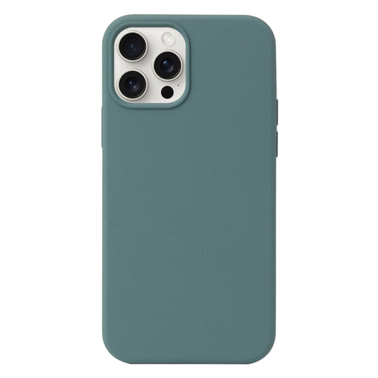 For iPhone 16 Pro Liquid Silicone Phone Case(Pine Needle Green) - iPhone 16 Pro Cases by buy2fix | Online Shopping UK | buy2fix