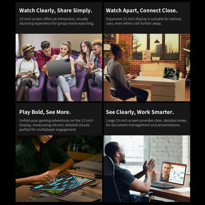 Teclast T65 Max Tablet PC 13 inch, 8GB+256GB,  Android 14 MediaTek Helio G99 Octa Core, 4G LTE Dual SIM - TECLAST by TECLAST | Online Shopping UK | buy2fix