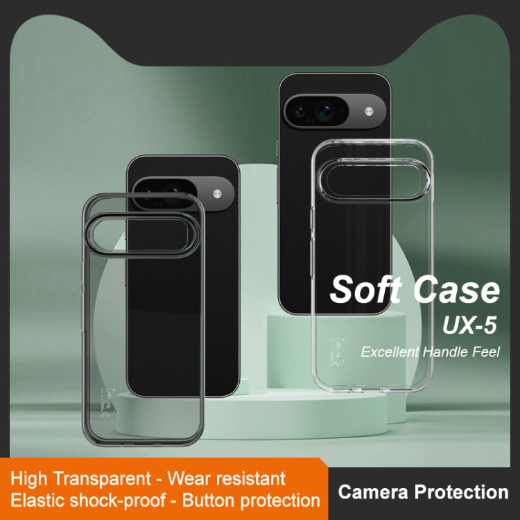 For Google Pixel 9 IMAK UX-5 Series Transparent Shockproof TPU Protective Phone Case(Transparent  Black) - Google Cases by imak | Online Shopping UK | buy2fix