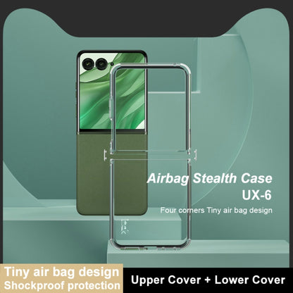 For Motorola Razr 50 Ultra imak UX-6 series All-inclusive Shockproof Airbag TPU Invisible Phone Case(Transparent) - Motorola Cases by imak | Online Shopping UK | buy2fix