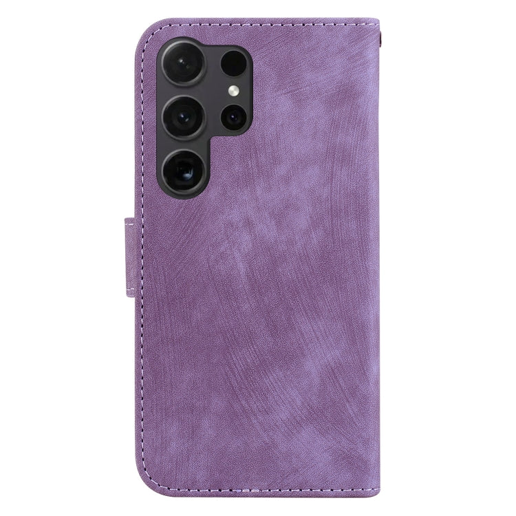 For Samsung Galaxy S25 Ultra 5G Little Tiger Embossed Leather Phone Case(Purple) - Galaxy S24 Ultra 5G Cases by buy2fix | Online Shopping UK | buy2fix