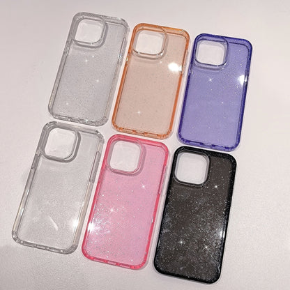 For iPhone 16 Pro Max Glitter Powder TPU Hybrid PC Phone Case(Transparent) - iPhone 16 Pro Max Cases by buy2fix | Online Shopping UK | buy2fix