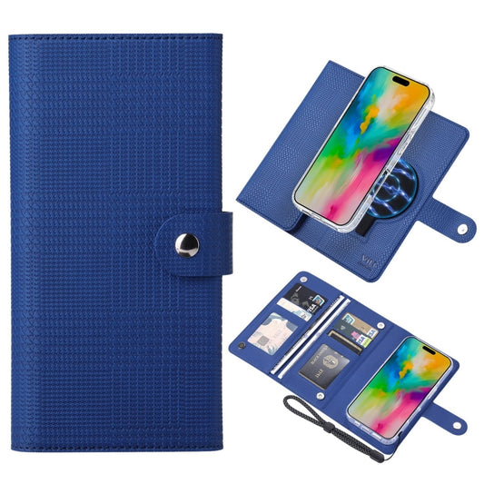 For iPhone 16 Pro Max ViLi GHA-C Series RFID MagSafe Magnetic Flip Leather Phone Case(Blue) - iPhone 16 Pro Max Cases by ViLi | Online Shopping UK | buy2fix