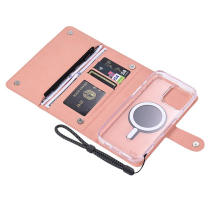 For iPhone 16 Pro Max ViLi GHB-C Series RFID MagSafe Magnetic Flip Leather Phone Case(Pink) - iPhone 16 Pro Max Cases by ViLi | Online Shopping UK | buy2fix