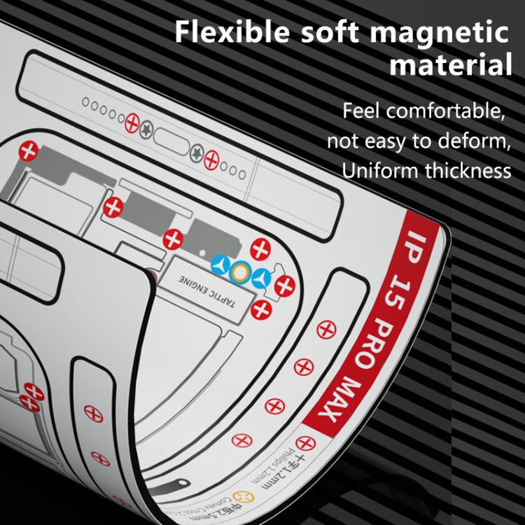 For iPhone 13 Pro MaAnt Double-sided Screw Positioning Flexible Soft Magnetic Pad - Magnetic Screws Mat by buy2fix | Online Shopping UK | buy2fix