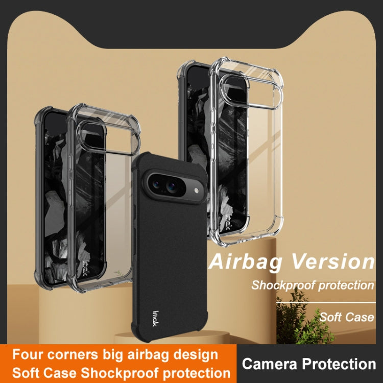 For Google Pixel 9 / Pixel 9 Pro imak Shockproof Airbag TPU Phone Case(Transparent Black) - Google Cases by imak | Online Shopping UK | buy2fix
