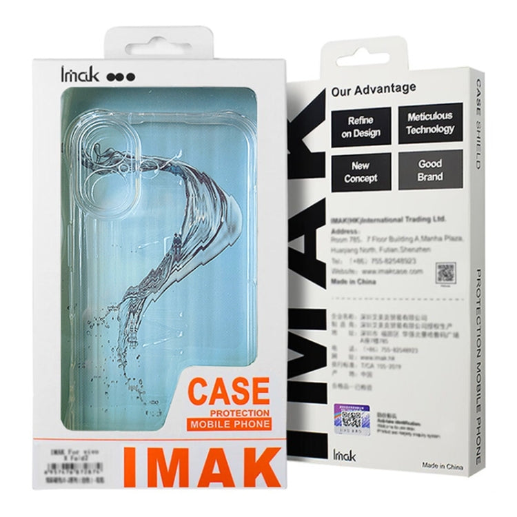 For Redmi 13 4G Global IMAK Corrugated Texture Airbag TPU Phone Case(Transparent Black) - Xiaomi Cases by imak | Online Shopping UK | buy2fix