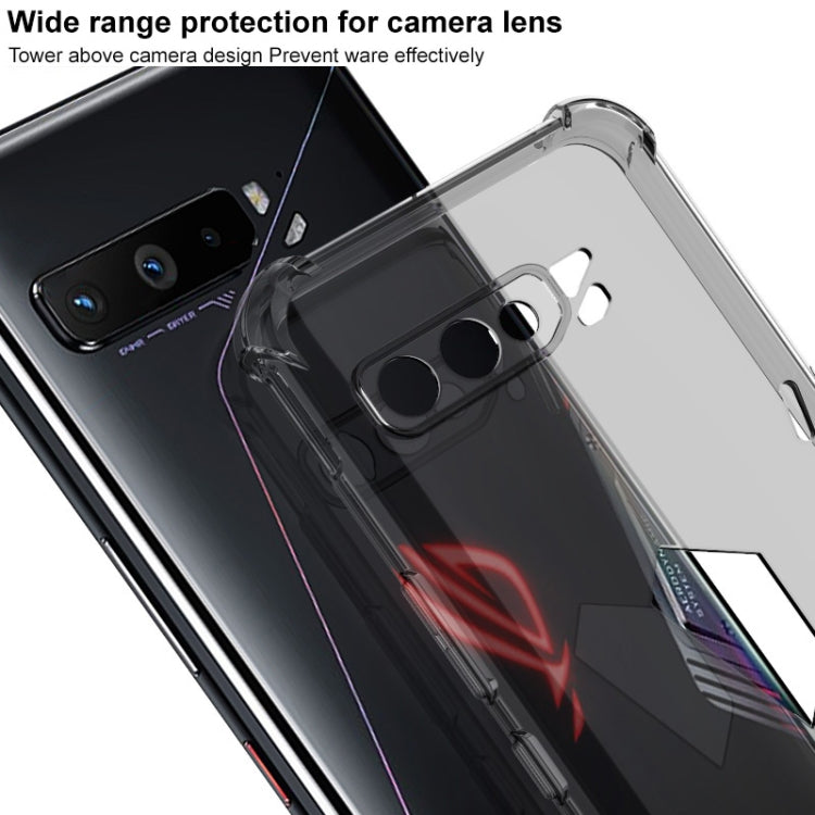 For Asus ROG Phone 3 ZS661KS IMAK All-inclusive Shockproof Airbag TPU Case with Screen Protector(Transparent Black) - ASUS Cases by imak | Online Shopping UK | buy2fix