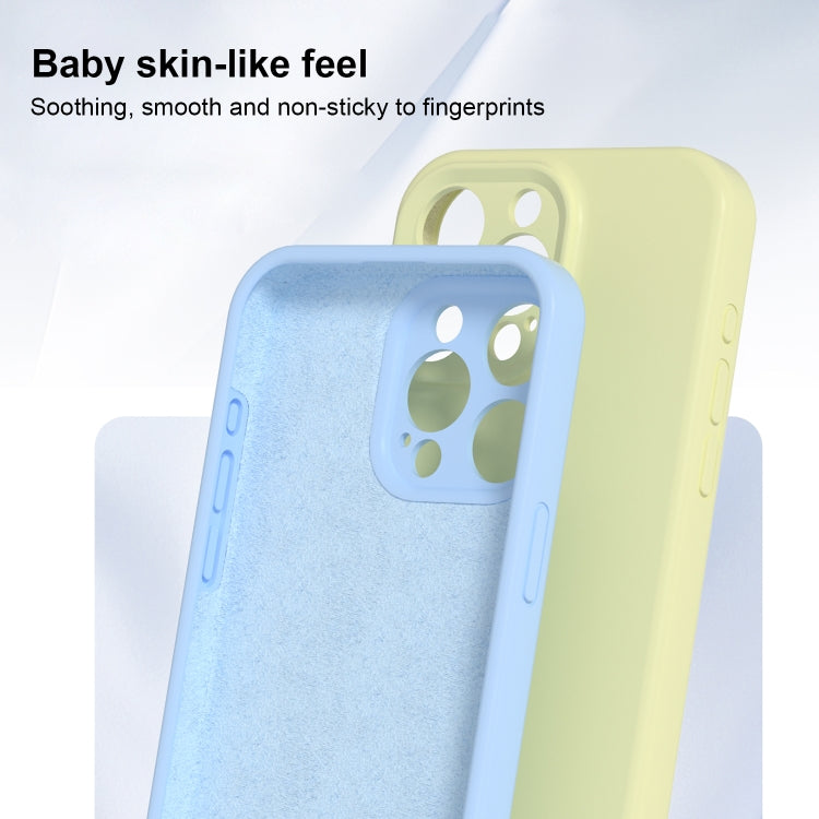 For iPhone 16 Precise Hole Liquid Silicone Jelly Color Full Coverage Phone Case(Sky Blue) - iPhone 16 Cases by buy2fix | Online Shopping UK | buy2fix