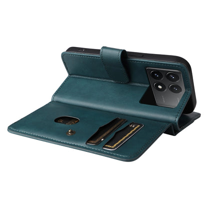 For Redmi K70 Multi-Function Wallet 10 Card Slots Leather Phone Case(Dark Green) - K70 Cases by buy2fix | Online Shopping UK | buy2fix