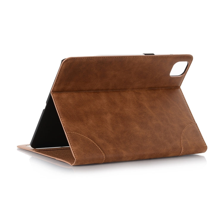 Retro Book Style Leather Tablet Case For iPad Pro 11 2024(Brown) - iPad Pro 11 2024 Cases by buy2fix | Online Shopping UK | buy2fix