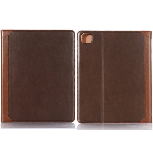 For iPad Pro 11 2024 Book Style Stitching Leather Tablet Case(Coffee) - iPad Pro 11 2024 Cases by buy2fix | Online Shopping UK | buy2fix