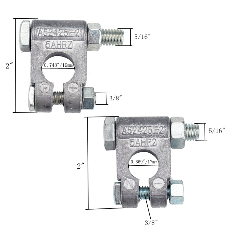 Car Positive & Negative Battery Connector Zinc Alloy Battery Clamp with 4pcs SC Terminals - Booster Cable & Clip by buy2fix | Online Shopping UK | buy2fix