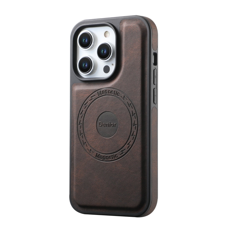 For iPhone 16 Pro Max Denior A13 Skin Feel MagSafe Phone Case(Brown) - iPhone 16 Pro Max Cases by Denior | Online Shopping UK | buy2fix