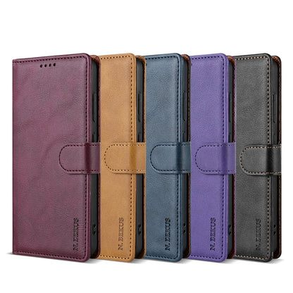 For Samsung Galaxy S24 Ultra 5G N.BEKUS CSJ-P1 Solid Color Leather Phone Case(Purple) - Galaxy S24 Ultra 5G Cases by N.BEKUS | Online Shopping UK | buy2fix