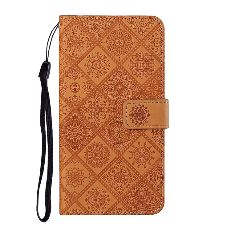 For Samsung Galaxy S25+ 5G Ethnic Style Embossed Pattern Leather Phone Case(Brown) - Galaxy S25+ 5G Cases by buy2fix | Online Shopping UK | buy2fix