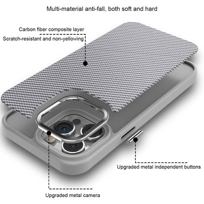 For iPhone 15 Plus Carbon Fiber Texture MagSafe Magnetic Shockproof Phone Case(Purple) - iPhone 15 Plus Cases by buy2fix | Online Shopping UK | buy2fix